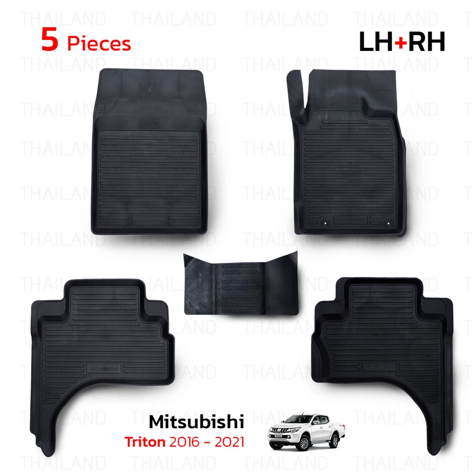 Alfombrilla de goma 4 puertas RHD para Mitsubishi L200 Triton 2016 '21 engranaje automático Foto 1 de 4