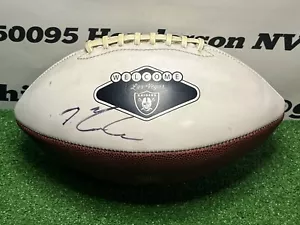 Maxx Crosby Welcome To Las Vegas Raiders signiert Football - Bild 1 von 4