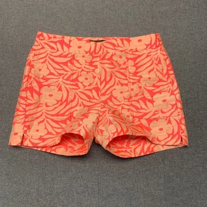J. Crew Women's Shorts Size 0 Coral Pink Red Floral Pockets Tropical Summer MB - Picture 1 of 12