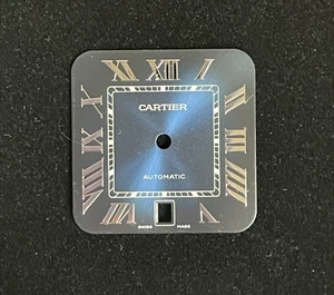 Nuevo Cartier Santos esfera romana azul OEM se adapta al modelo No. WSSA0030, WSSA0048 40mm - Imagen 1 de 2