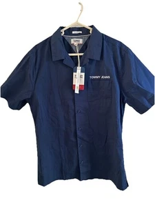 Tommy Hilfiger Herren Button Up TJM Twill Camp Gr. S Navy Blau Tommy Jeans - Bild 1 von 6
