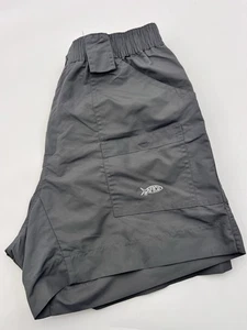 AFTCO Fishing Shorts Mens 34 Gray Nylon Outdoor Cargo Pockets Water Resistant - Picture 1 of 16