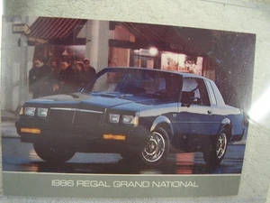 1986 BUICK GRAND NATIONAL DEALER POSTCARD ORIGINAL - Picture 1 of 2