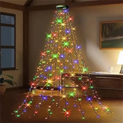 Solar Powered LED Outdoor Christmas Tree Light, Cone Tree for Xmas Decor - Image 1 of 4