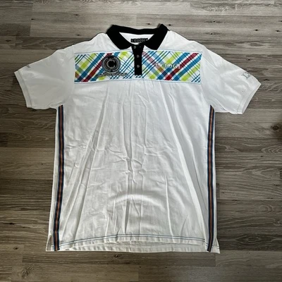 Polo Coogi Para Hombre 3XL De Colección Y2K Blanco con Cuadros Multicolor y Logo Bordado Foto 1 de 4