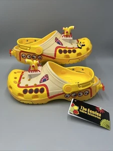Crocs The Beatles Yellow  Submarine Clogs. Slip-On Shoes, Mens Sz 5 Womens Sz 7 - Picture 1 of 7