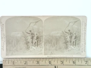 Banff Hotel da Tunnel Mountain Alberta Canada Stereoview Underwood 1900 - Foto 1 di 2