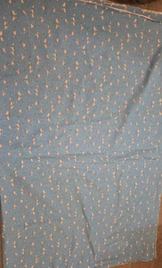 1+ Yards (42 Inches) VINTAGE GOOSE GEESE Cotton Fabric BLUE - Picture 1 of 2