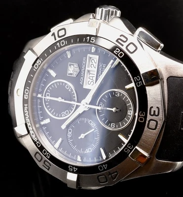 Auth Tag Heuer Aquaracer Automatic Chronograph 300m Men's Watch CAF2010 - Image 1 of 4