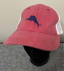 Tommy Bahama Rojo Trucker Sombrero Malla Espalda Baja Margarita Receta Gorra - Imagen 1 de 6