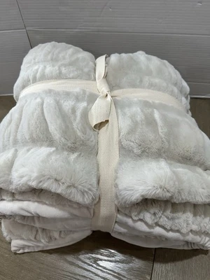 Granero de cerámica acanalado tiro piel sintética 60x80" marfil de gran tamaño Foto 1 de 3