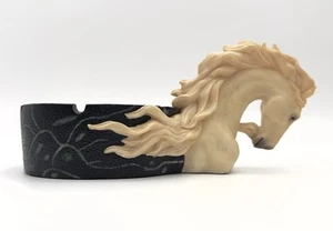 RARE VINTAGE MID-CENTURY FUNKY RESIN HORSE HEAD FIGURINE ASHTRAY - Picture 1 of 12