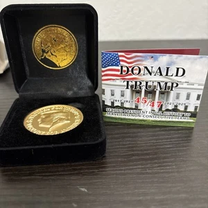 Donald Trump Coin With Box And Card Brand New Free Shipping - Picture 1 of 5