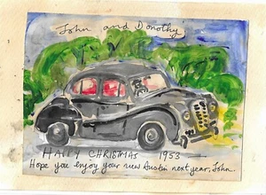 Weihnachtskarte 1953 von Bill Payne 2025.Original Spoof Artwork - Bild 1 von 2