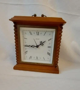 Jerger Kaminuhr Holz Wecker Made in Germany Uhr Vintage - Bild 1 von 8
