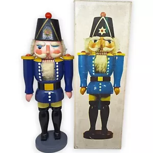 VERO Nussknacker Husar Blau Erzgebirge Seiffen farbig lackiert DDR Weihnachten - Bild 1 von 14