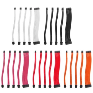 Sleeved Cable 24Pin ATX PSU Connectors 8P(4+4P ) EPS (2+6P)/ 6P PCIE with Combs - Photo 1/11