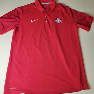 Nike Dri fit Ohio State Buckeye Polo shirt size large
