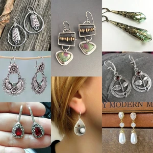 925 Silver Women Cubic Zirconia Hook Dangle Drop Earrings Wedding Jewelry Gifts