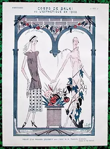 LE PETIT Original 1925 Vintage französischer Druck ART DECO COUTURIER MODELLE - Bild 1 von 1