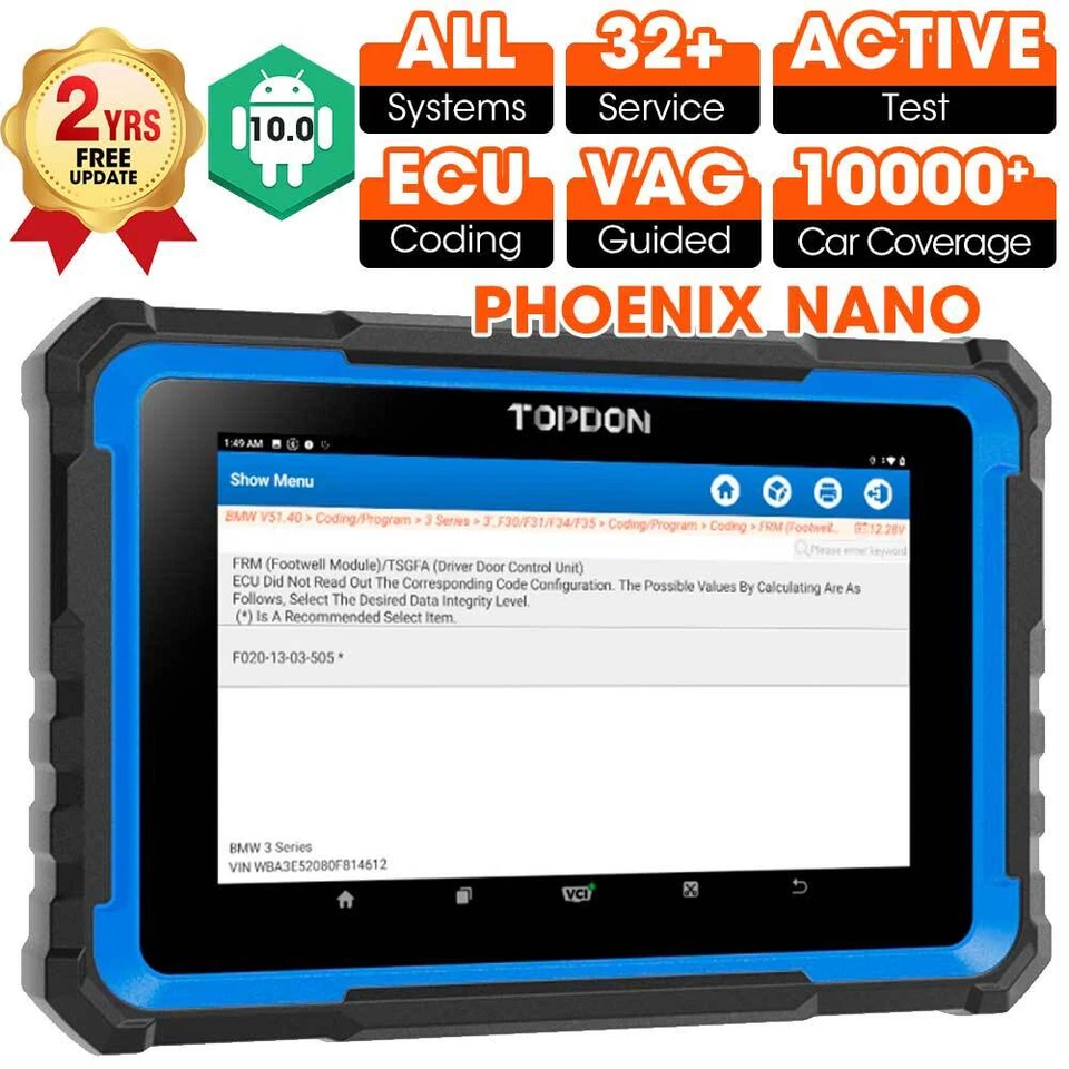 ??2024 TOPDON AD800BT 2.0 Car OBD2 Diagnostic Tool Full System OBD2 Scanner