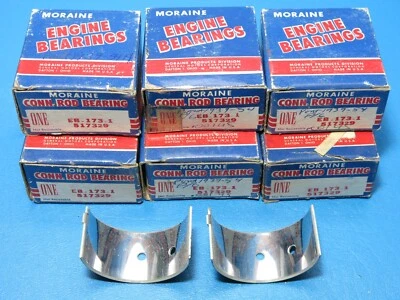 Juego (6) Rodamientos de bielas NOS GM Moraine 1941-1954 Pontiac 239 L6 .001 EE. UU. Foto 1 de 4