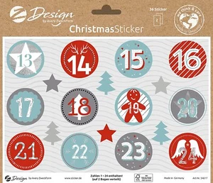 AVERY Zweckform 54617 Weihnachtsaufkleber 24 Adventskalender Zahlen (Weihnachtss - Bild 1 von 3