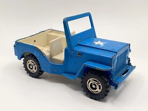Vintage Marx Toys Pressed Steel Jeep Blue Flip Down Windshield RARE - Picture 1 of 9