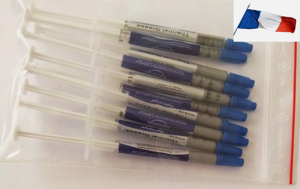 10x Seringues 1 g Pate Thermique Silver Argent Processeur Cpu - Gpu etc... Neuf - Photo 1/1