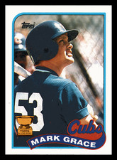 1989 Topps Mark Grace All-Star Rookie Gold Cup #465 Centered Mint