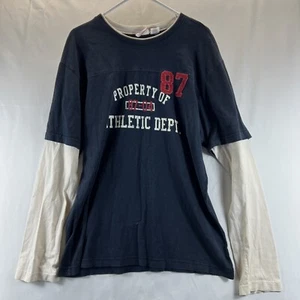 Aeropostale VTG Navy Blue Long Sleeve Crewneck Casual Shirt Men's Size Large - Picture 1 of 19