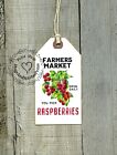 Hang Tags FARMERS MARKET RED RASPBERRIES FRIUT TAGS #1183 Gift Tags