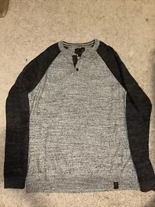 Lucky Brand Shirt Sweater Mens M Henley Waffle Knit - Picture 1 of 5