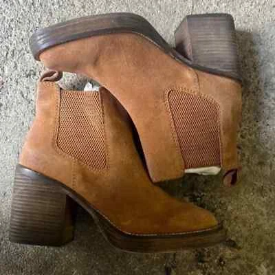 New Diba Sereta Suede Bootie Cognac Size 6 - Image 1 of 4
