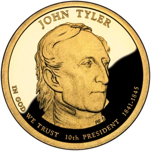 John Tyler 1 $ Presidential Münze - Bild 1 von 4