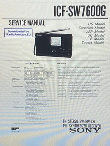 Sony ICF-SW7600G Servicehandbuch Digital - Bild 1 von 1