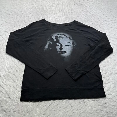 Marilyn Monroe T Shirt Black Round Neck Long Sleeve Womens Size Small S - Image 1 of 4