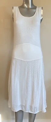 Vestido para mujer Catherine Malandrino blanco a crochet sin mangas talla XL $395 NUEVO CON ETIQUETAS Foto 1 de 4