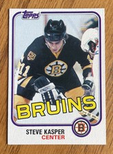 1981-82 Topps Hockey #68 “Steve Kasper” Rookie! Boston Bruins, Looks Great!