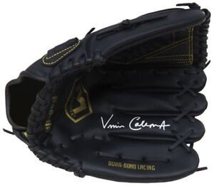 Vince Coleman (CARDINALS) Signed Franklin Black Baseball Fielders Glove (SS COA)