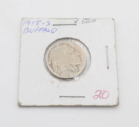 1915-S San Francisco Mint Buffalo Nickel - Fine (5 Cents) Cover
