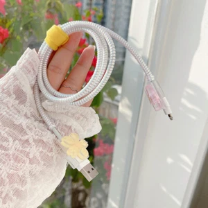 Flowers Charger Protector Cable Bite For Iphone 13 Type-C Cable - Picture 1 of 18