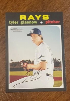 2020 Topps Heritage Tyler Glasnow #365 Tampa Bay Rays - Image 1 of 2