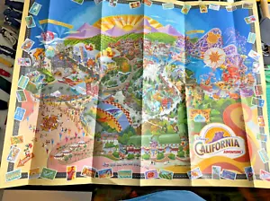 2001 Disney Kalifornien Abenteuer Poster Karte 34 x 26 - geringe Gebrauchsspuren in einer Falte - Bild 1 von 8