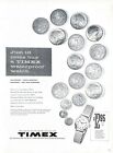 1955 Timex Watches Vintage Print Ad Waterproof Just 16 Coins 