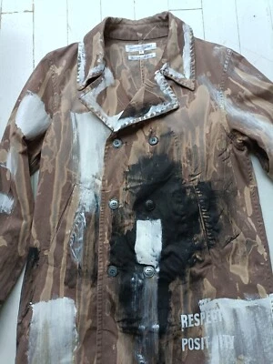 COMME Des GARCONS Пальто Размер MED - На заказ ПОТРЯСАЮЩАЯ КРАСКА И ПЕЧАТЬ УНИКАЛЬНАЯ КЛАССНАЯ - Изображение 1 из 4