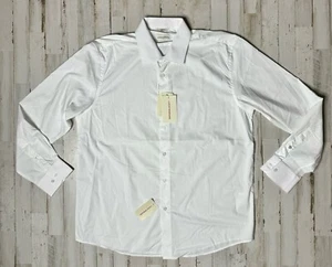 Lucky Brand Mens White Button Front Slim Fit Casual Dress Shirt XL 17-17.5 34/35 - Picture 1 of 13