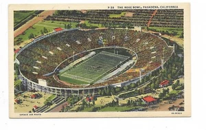 Postal de Pasadena California The Rose Bowl sin publicar borde blanco lino - Imagen 1 de 2