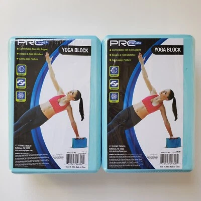 Lot 2 Pro Strength Yoga Blocks Comfortable Non-Slip Support Balance Comfort Core - Image 1 of 4