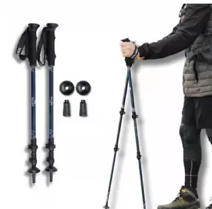 Teleskop-Wanderstöcke für Einsteiger - Leicht, Verstellbar, Trekkingstöcke NEU - Bild 1 von 14